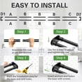 thumbnail image 4 of Adjustable Wall Mounted Shower Curtain Rod Black 28"-76" Double Rod Design, 4 of 7