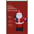 thumbnail image 4 of Colorful Christmas, joy strikes, 47-inch inflatable Santa Claus decoration,red, 4 of 13