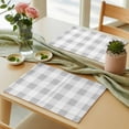 thumbnail image 3 of Gray White Plaid Placemats Set of 6 Simple Art Place Mats Table Mats Kitchen Dining Home Outdoor Party Table Decoration, 3 of 9
