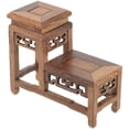 thumbnail image 1 of MasteelfCA Wooden Flower Vase Flower Pot Base Flower Pot Stand Tea Pot Collection Display Stand, 1 of 8