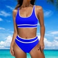 thumbnail image 2 of RQYYD Bikini Sets for Women High Waisted Tummy Control Two Piece Swimsuits Push Up Halter Tops with Bottom Bathing Suits, 2 of 5