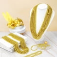 thumbnail image 4 of Collar YAXINRUI, 144 unidades, cuentas doradas de Mardi Gras, 84 cm, 4 of 7
