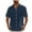 Dark Blue, variant on APEXFWDT Men's Resort Linen Shirt Wrinkle-Resistant Button Down Short Sleeve Shirts Summer Beach Shirts , XL,Dark Blue