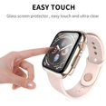 thumbnail image 3 of Estuche compatible con Apple i Watch Series 1/2/3/4/31 con protector de pantalla de vidrio templado incorporado - Estuche rígido para PC con protección integral (Milan King) 42 mm, 3 of 5
