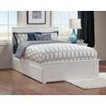 thumbnail image 5 of AFI Nantucket Platform Bed with Matching Footboard and Turbo Charger with Urban Bed Drawers-Color:White,Size:Queen, 5 of 6