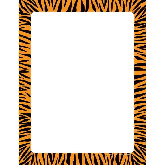 SHAPES ETC. Designer Paper - Tiger (50 Sheet Package)