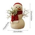 thumbnail image 3 of YOHAVEN Plush Christmas Figurines Snowmen Santa Claus Reindeer Bear Tree Ornaments Holiday Decorations for Home Party Display Front Door Christmas Decorations Winter Decor, 3 of 6