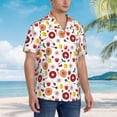 thumbnail image 5 of Balery Oriental Cuisine Print Men's Hawaiian Shirts Short Sleeve Beach Shirt Relaxed Fit Vacation Button Down Shirts-, 5 of 9