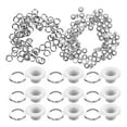 thumbnail image 2 of Miangastore Kit d'Œillets en Cuir Blancs 100 Pcs 0.4X0.4X0.2In, 2 of 9
