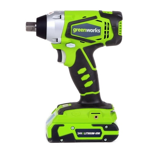 Greenworks 24V Cordless Impact Wrench Two 2.0 AH Batteries Included 3800302