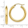 thumbnail image 4 of FB Jewels Leslie's 14K Yellow Gold Polished Hoop Earrings, 4 of 4