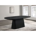 thumbnail image 2 of Best Master Furniture Terra Transitional Modern Oval Dining Table (Ebony Black), 2 of 4