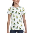 thumbnail image 4 of Honeii Cute Avocado Yoga Print Kids Boy T-Shirt,Breathable Round Neck Tee,Stylish Summer Tee for Boys, for Outdoor Activities and Casual Wear, 4 of 7