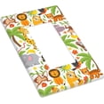 thumbnail image 3 of Jungle Animals 1-Gang Rocker Wall Plate Cover,Decorative Single Rocker Decorator Light Switch Cover For Kids Teens Boys Girls Room Decor 4.50" X 2.76"Inch, 3 of 7