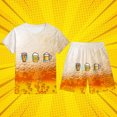 thumbnail image 2 of MuXiKeJi Clothes Boys Festival Print Short Sleeve And Shorts Casual Outfit Set For Kids, 2 of 3