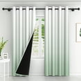 thumbnail image 2 of Lfeey Teal Ombre Light Blocking Curtains 2 Panel 63 Inch Room Darkening Grommet Curtains, 2 of 6