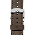 thumbnail image 3 of Morellato Bernini Genuine Nubuck Leather Watch Strap - Dark Brown - 22mm - Chrome-plated Stainless Steel Buckle - MANUFATTI Collection, 3 of 10