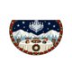 thumbnail image 2 of Felpudo navideño antideslizante de 23,6 x 15,7 pulgadas, semicircular, de poliéster, absorbente, resistente a la suciedad, para cocina, baño, alfombra de bienvenida, para entrada, porche, lavandería., 2 of 6