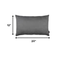 thumbnail image 2 of Set of 2 Gray Modern Lumbar Throw Pillows, 2 of 2