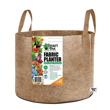 Smart Pots 20-Gallon Smart Pot Soft-Sided Container  Tan with Strap handles