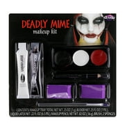 Fun World Halloween Costume Face Paint Makeup Kit, Deadly Mime, Ages 15 and Up