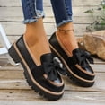 thumbnail image 4 of Xucatan Women's Patent Leather Loafers, Round Toe Closed Toe Low Heel Slip On Shoes with Chunky Sole, British Style Comfortable Platform Flats, Versatile Casual Office Footwear Gift, 4 of 7