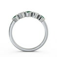 thumbnail image 3 of 0.50 Ct Sparkle Round Cut Real Emerald Gemstone Diamond Eternity Band for Wedding 14K White Gold Size 11, 3 of 7