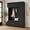 Black, variant on 4-in-1 Hall Tree with Padded Bench and Storage Cabinets, Entryway Coat Rack with 4 Hooks and Multi-Tier Storage Shelves, Mudroom Bench Shoe Organizer for Living Room Hallway