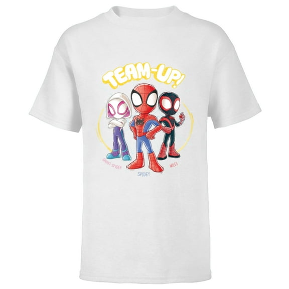 Marvel Spidey and His Amazing Friends Team Up! - Short Sleeve T-Shirt for Kids - Customized-White