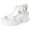 White Vegan Leather, variant on J. Adams Corby Platform Sandals for Women - T-Strap Mid Heel Sandal Wedges - Summer Shoes for Women | Polyurethane