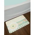 thumbnail image 2 of Shabby Chic Bath Mat, Sewing Theme Border with Button Floral Patch Traditional Lace Like Dots Print, Non-Slip Plush Mat Bathroom Kitchen Laundry Room Decor, 29.5 X 17.5 Inches, Multicolor, Ambesonne, 2 of 2