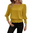 thumbnail image 2 of Auralook Sweatshirt for Women Crewneck Long Sleeve Tops Casual Solid Color Loose Pullover Shirts 2026 Clothes, 2 of 8
