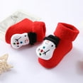 thumbnail image 4 of Christmas Toddler Socks, Baby Girl Boy Cartoon Floor Socks for Kids 0-12 Months, Snowman, 4 of 7