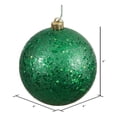 thumbnail image 2 of Vickerman Boules en Plastique de 4 Pouces en Vert à Sequins (Ensemble de 6), 2 of 3