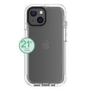 onn Rugged Phone Case with Holster for iPhone 15 Plus / iPhone 14 Plus - Clear