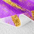 thumbnail image 5 of Homewish Watercolor Marble Quilt King,Classic Contemporary King Coverlet Set,Purple Gold,3pcs, 5 of 7
