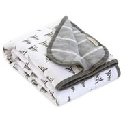 Burt's Bees Baby Pine Forest Organic Cotton Reversible Blanket in Heather Grey