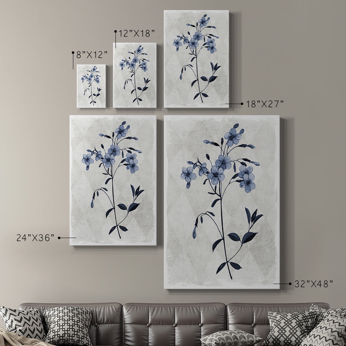Harlequin Botanical III Premium Gallery Wrapped Canvas - Ready to Hang
