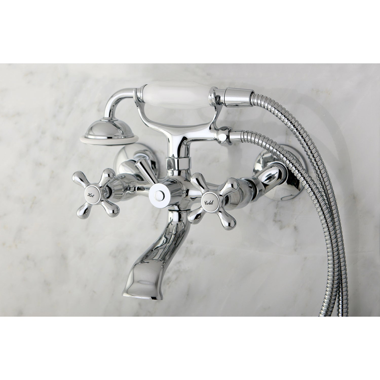 Kingston Brass Ks265Sn Tub Mount Clawfoot Tub Faucet - Satin Nickel Finish