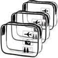 thumbnail image 1 of Cosmetiquera Transparente PVC para Maquillaje, 3 Pack Bolsa Transparente de Viaje, Neceser Impermeable para Viaje Avion, Neceser Maquillaje Portátil para Liquidos Bolsas de Aseo para Hombres y Mujeres, 1 of 4