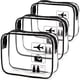 thumbnail image 1 of Cosmetiquera Transparente PVC para Maquillaje, 3 Pack Bolsa Transparente de Viaje, Neceser Impermeable para Viaje Avion, Neceser Maquillaje Portátil para Liquidos Bolsas de Aseo para Hombres y Mujeres, 1 of 4
