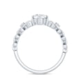 thumbnail image 3 of Rosec Jewels Lab Created Diamond Promise Ring - Nature Inspired Leaf Ring - 6 mm - 1 Ct - EF-VS Grade, 925 Sterling Silver, US 7.00, 3 of 9