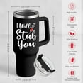thumbnail image 3 of Nurse Gifts I Will Stab You Tumbler with Handle 40oz Stainless Steel Insulated Coffe Cup Funny Nurse Week Gifts, Nursing School Graduation, Appreciation Gifts for RN Nurses, 3 of 6