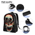 thumbnail image 5 of Gaeub Glitch Screaming Skull Print Unisex Backpacks, College Bookbag,Daypack with Padded 15" Laptop Sleeve,for School, Work, and Travel, 5 of 8