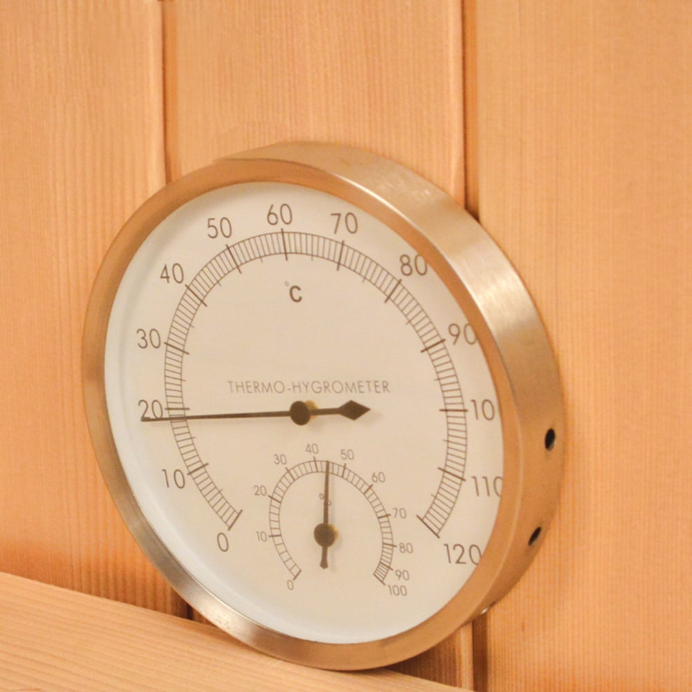 LeKing Indoor Outdoor Hygrometer Analog Hygrometer Thermometer Sauna