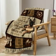 thumbnail image 3 of Sleepwish Dog Throw Blanket Flannel Fleece Blanket, German Shepherd Blanket Brown Throws for Couch Sofa, 50x60", 3 of 7