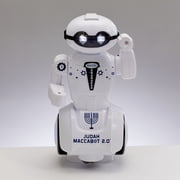 Rite Lite 8.5 White and Blue Battery Operated Hanukkah Judah Maccabot Dancing Robot
