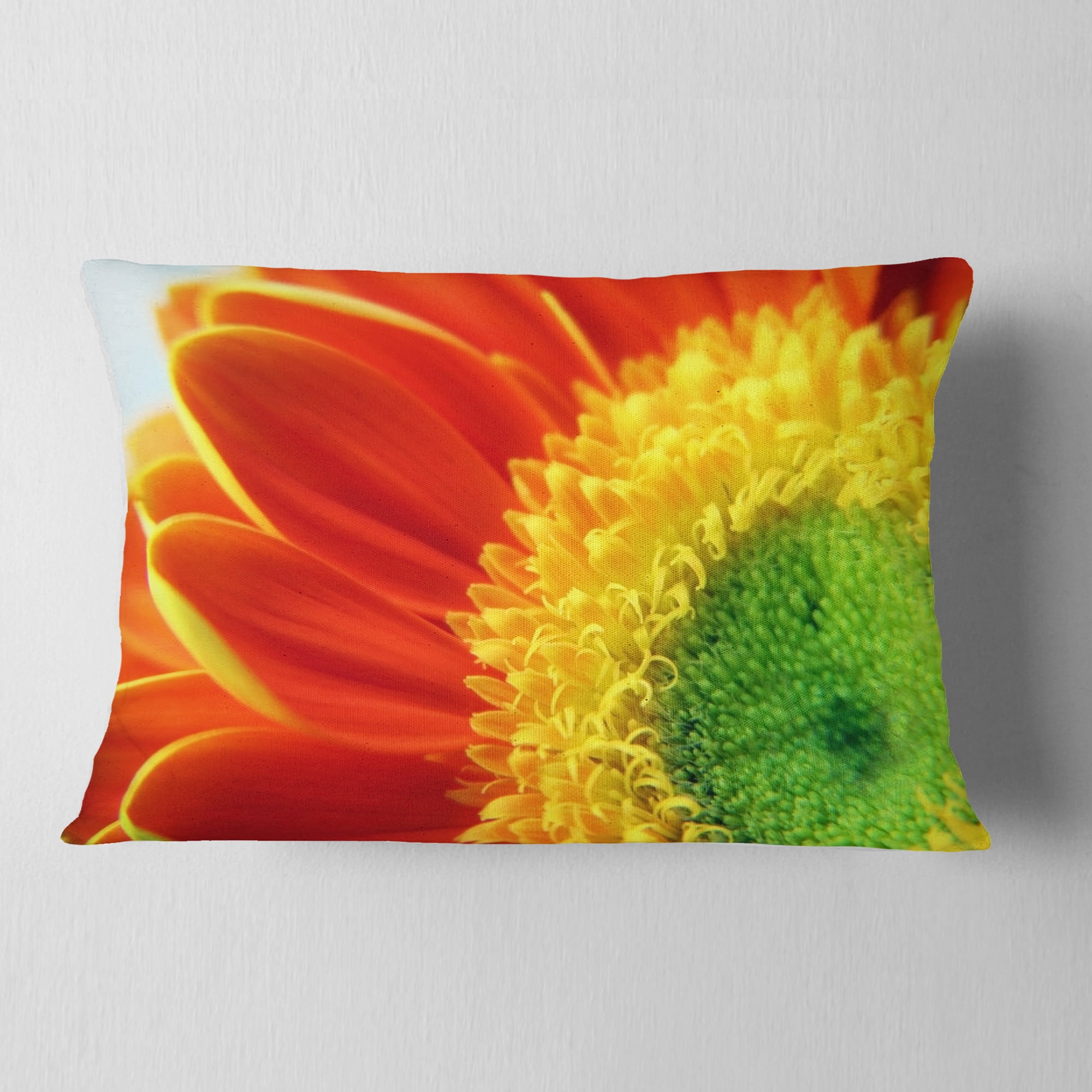 Designart 12" x 20" Floral Polyester Throw Pillow