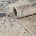 thumbnail image 6 of BNM Distressed Abstract Lines Indoor Area Rug, 5' x 8', Blue/ Cream, 6 of 7