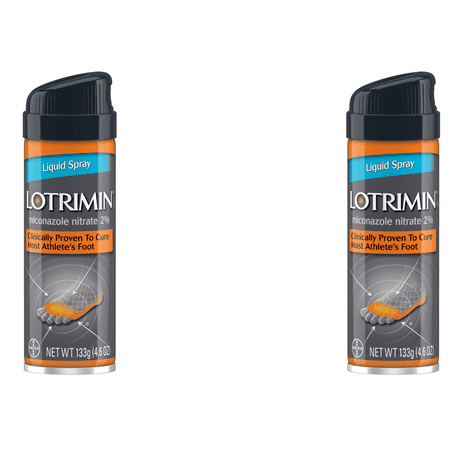 (2 pack) (2 pack) Lotrimin AF Athlete's Foot Liquid Spray, 4.6 Ounce Spray Can